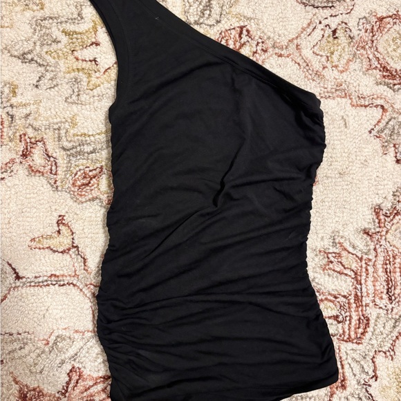 Good American Ruched Black One-Shoulder Top - Picture 5 of 5